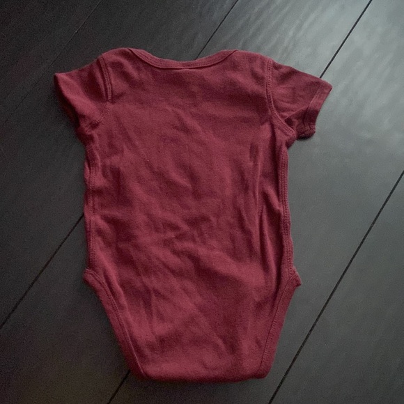 Trojans St. Anthony  burgundy baby onesie size 12M GUC - Picture 2 of 3